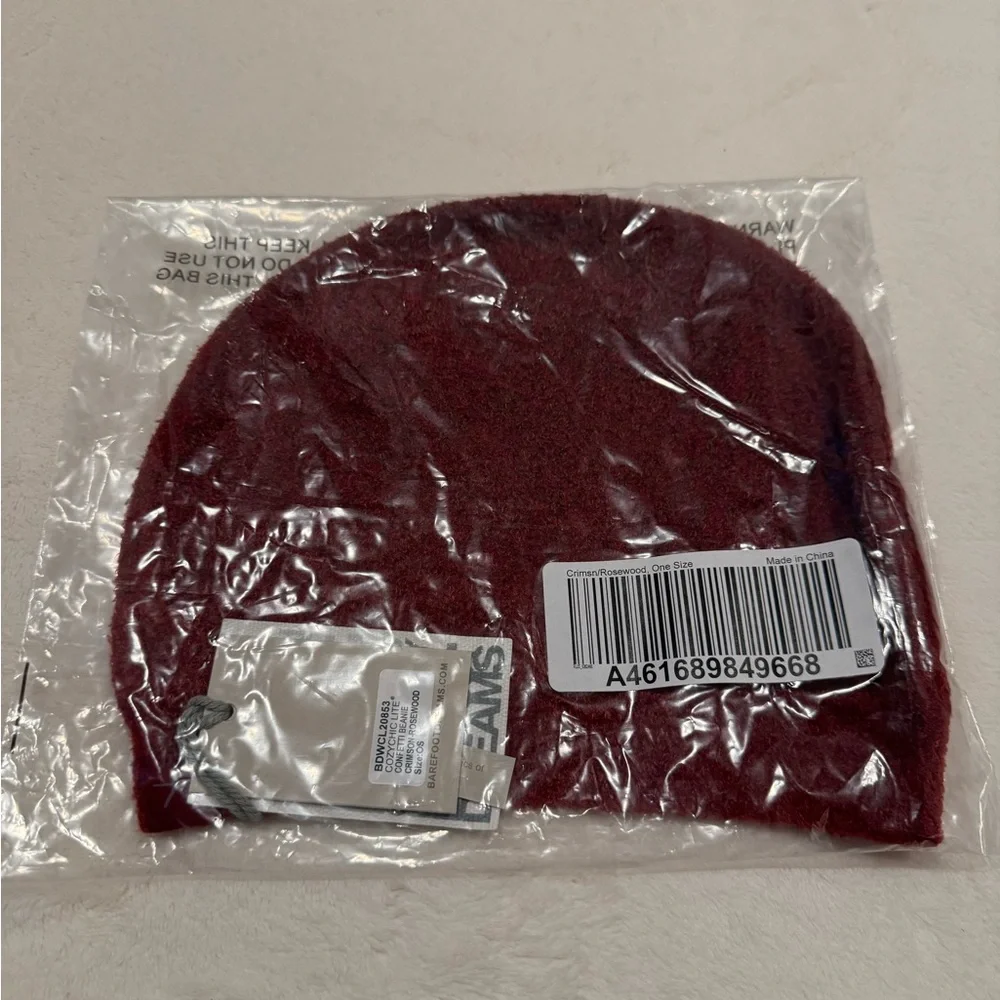 Barefoot Dreams Women's CozyChic Lite Confetti‎ Beanie - Crimson-Rosewood - NWT - Picture 5 of 5